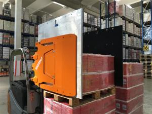 Damage-free white goods handling with Bolzoni Auramo Carton Clamp